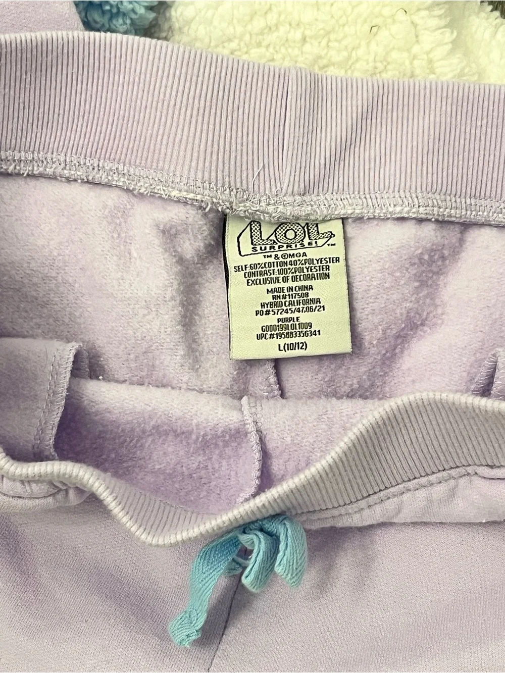 LOL Surprise! Girls Cozy Sherpa Hoodie & Jogger Set Size L 10/12 Purple Blue